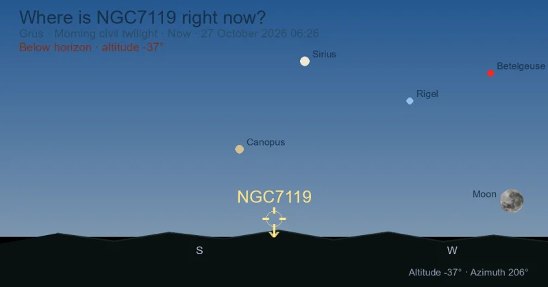 Where is NGC7119 right now?