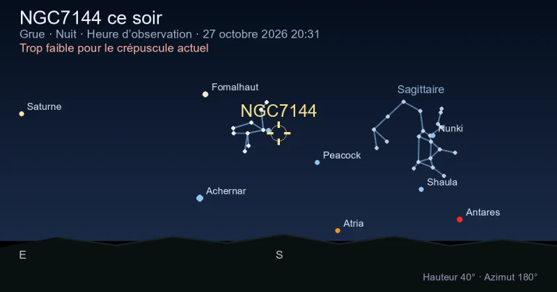 NGC7144 ce soir