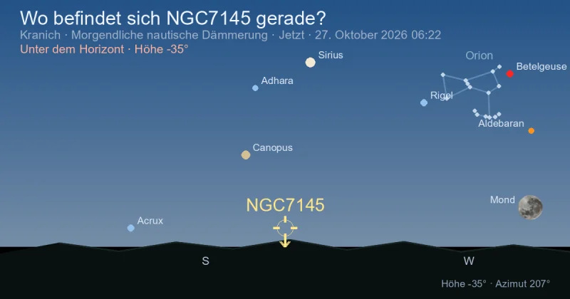 Wo befindet sich NGC7145 gerade?