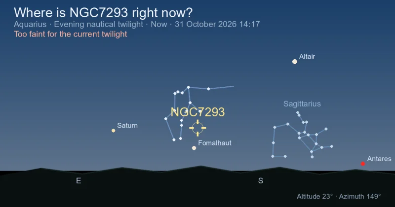 Where is NGC7293 right now?