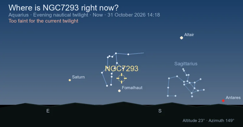 Where is NGC7293 right now?