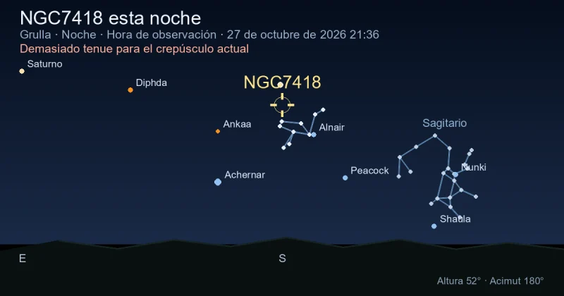 NGC7418 esta noche