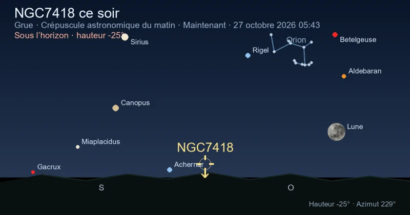 NGC7418 ce soir