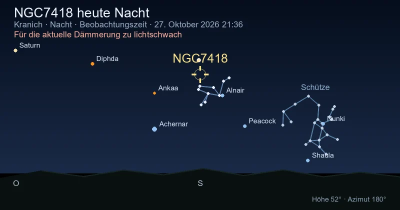NGC7418 heute Nacht