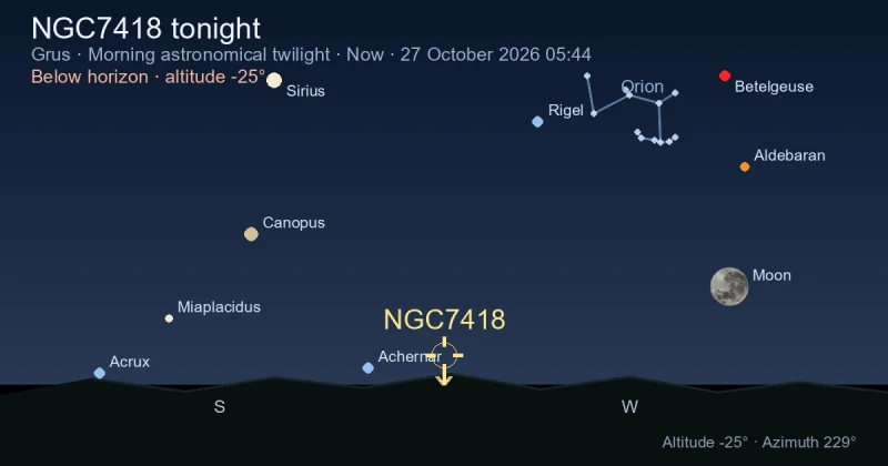 NGC7418 tonight