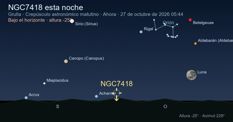 NGC7418 esta noche