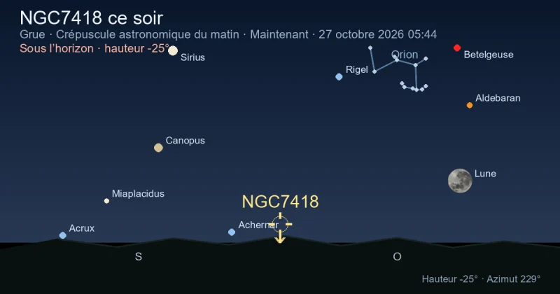 NGC7418 ce soir