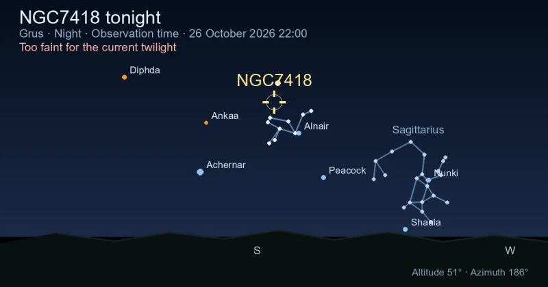 NGC7418 tonight