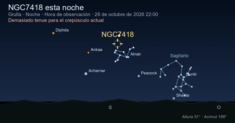 NGC7418 esta noche