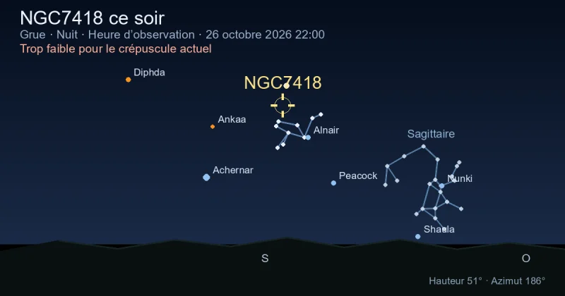NGC7418 ce soir