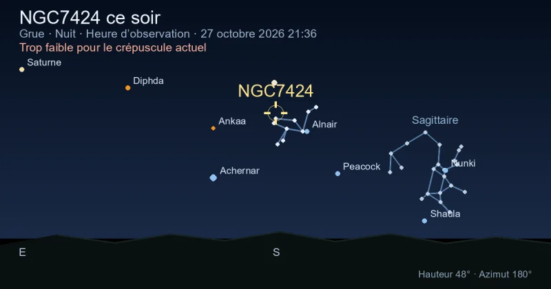 NGC7424 ce soir
