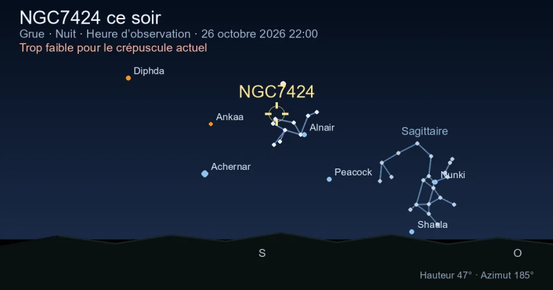 NGC7424 ce soir