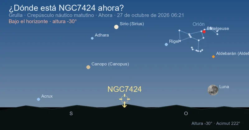 ¿Dónde está NGC7424 ahora?