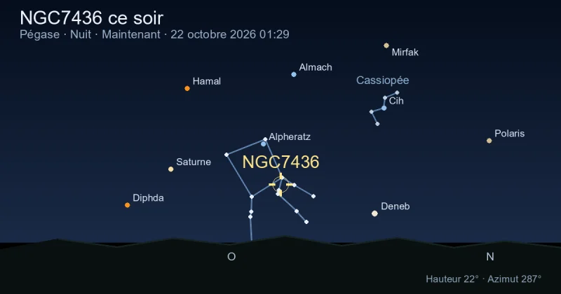 NGC7436 ce soir