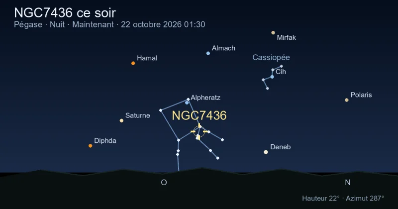 NGC7436 ce soir