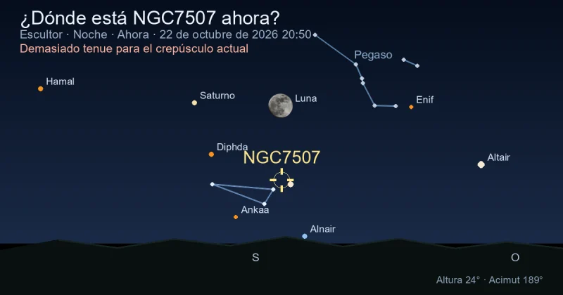 ¿Dónde está NGC7507 ahora?