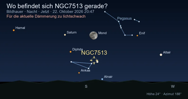 Wo befindet sich NGC7513 gerade?