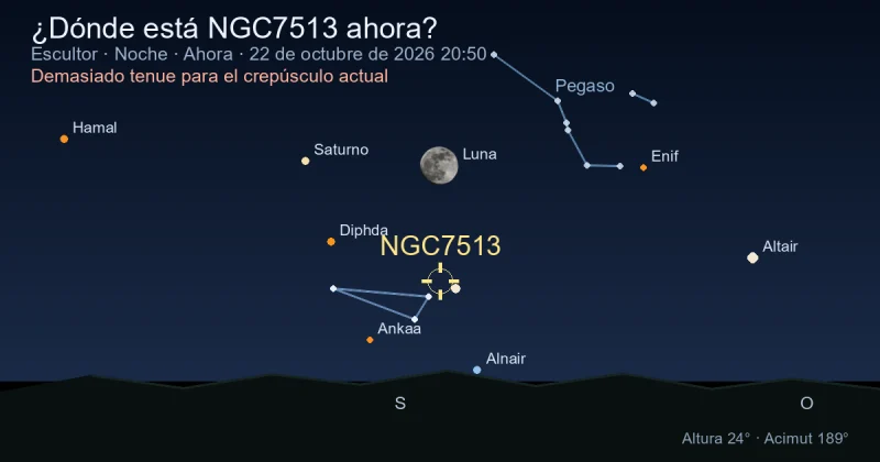 ¿Dónde está NGC7513 ahora?