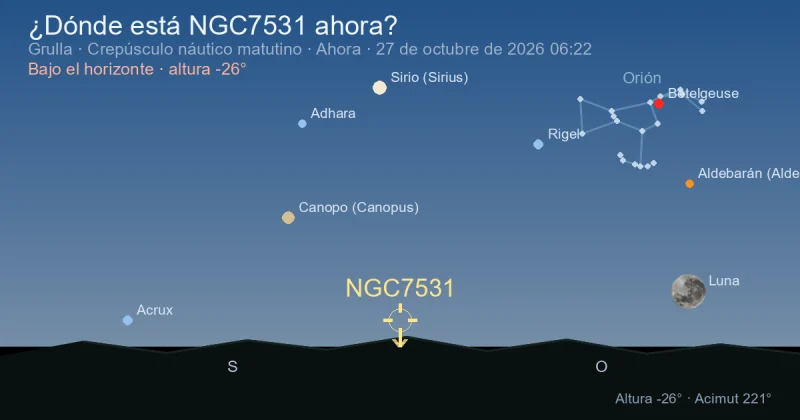 ¿Dónde está NGC7531 ahora?