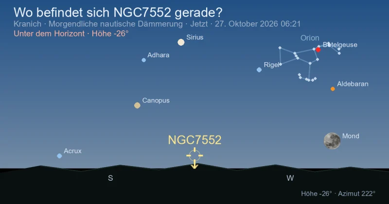 Wo befindet sich NGC7552 gerade?