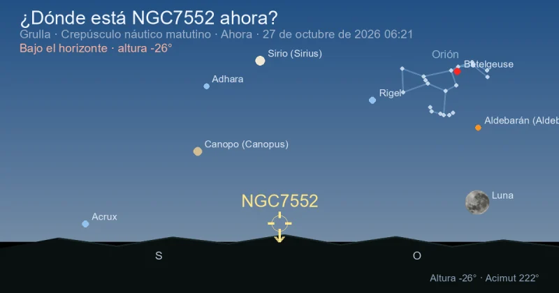 ¿Dónde está NGC7552 ahora?
