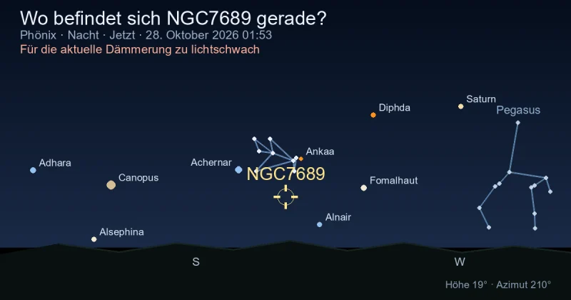 Wo befindet sich NGC7689 gerade?