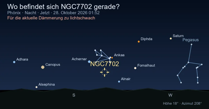 Wo befindet sich NGC7702 gerade?