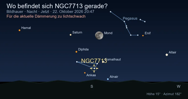 Wo befindet sich NGC7713 gerade?