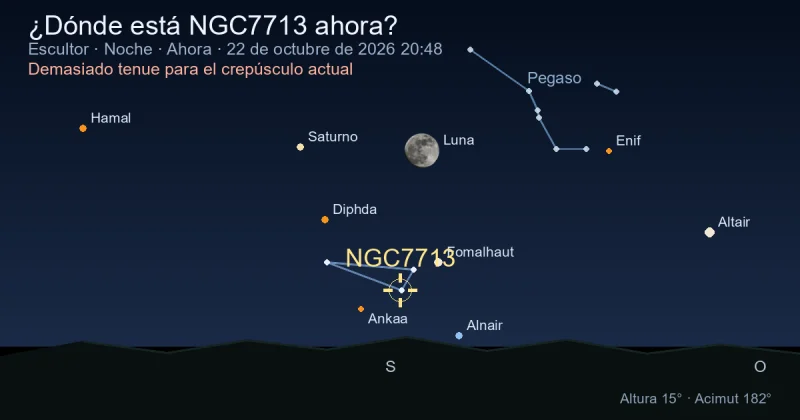 ¿Dónde está NGC7713 ahora?