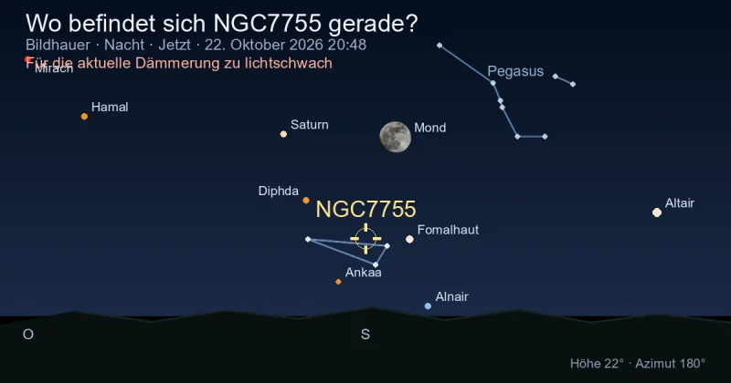 Wo befindet sich NGC7755 gerade?