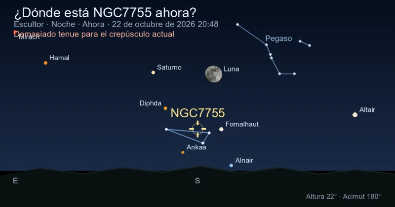 ¿Dónde está NGC7755 ahora?