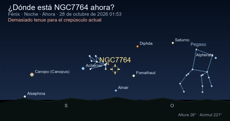 ¿Dónde está NGC7764 ahora?