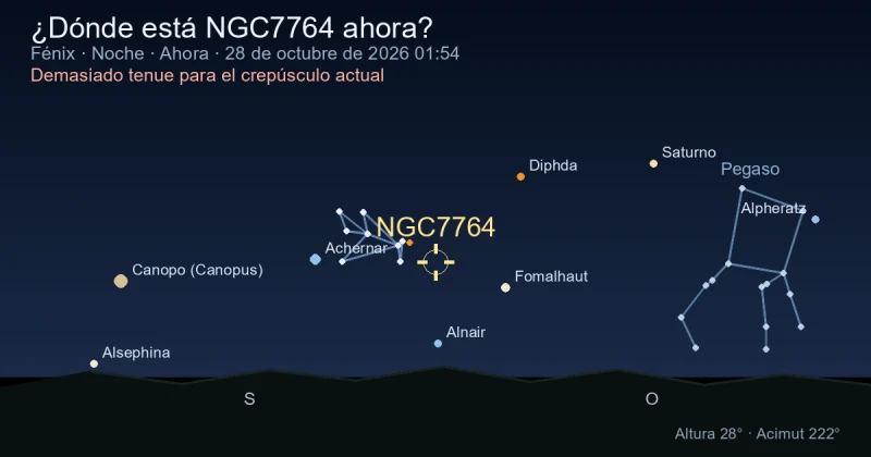 ¿Dónde está NGC7764 ahora?