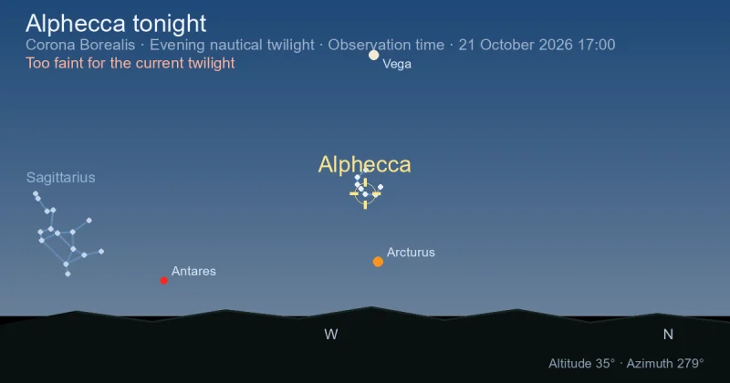 Alphecca tonight