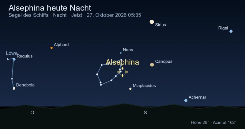 Alsephina heute Nacht