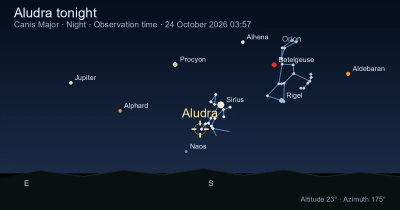 Aludra tonight