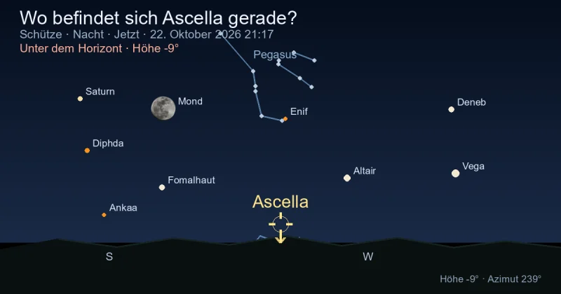 Wo befindet sich Ascella gerade?