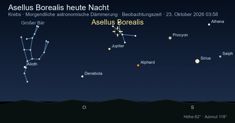 Asellus Borealis heute Nacht