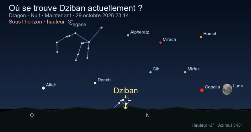 Où se trouve Dziban actuellement ?