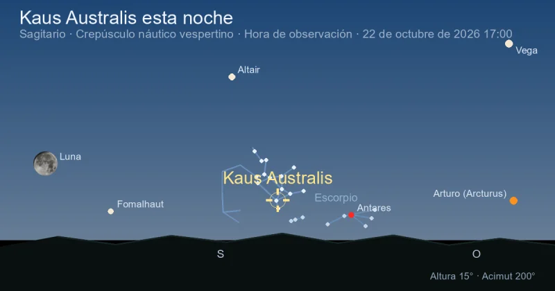 Kaus Australis esta noche