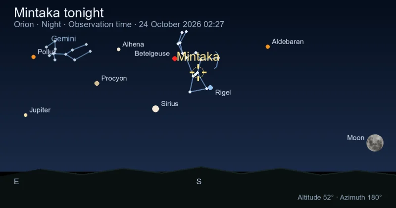 Mintaka tonight
