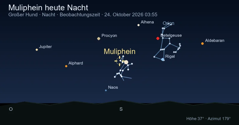 Muliphein heute Nacht