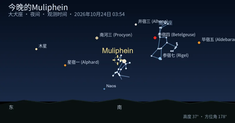 今晚的Muliphein