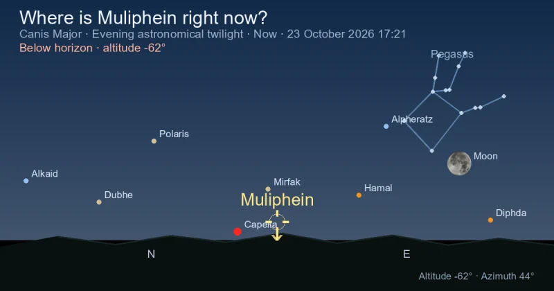 Where is Muliphein right now?