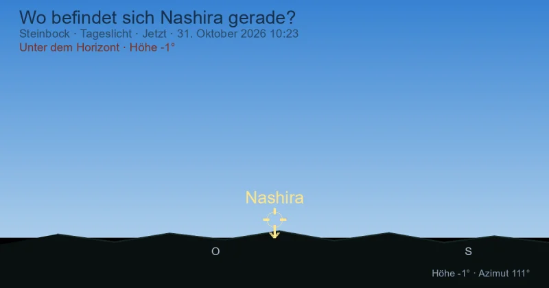 Wo befindet sich Nashira gerade?