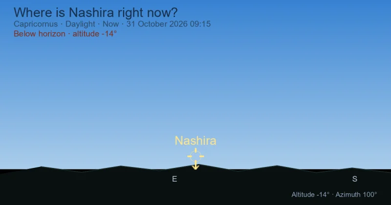 Where is Nashira right now?