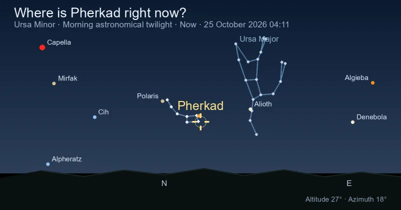 Where is Pherkad right now?