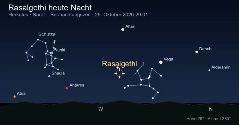 Rasalgethi heute Nacht