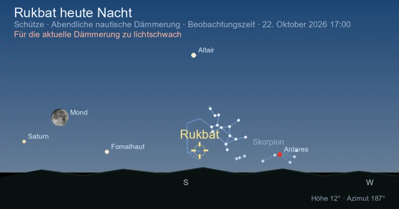 Rukbat heute Nacht