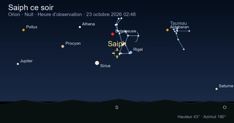 Saiph ce soir